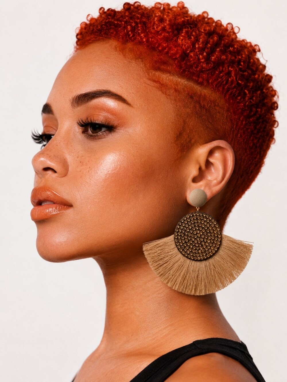Fan Tassel Drop Earrings NWT
